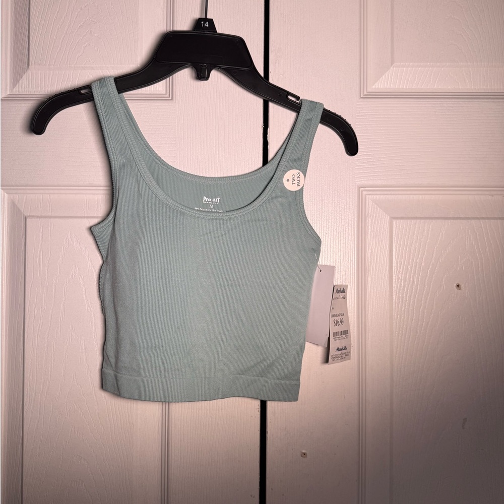 Light Blue Cropped Tank Top